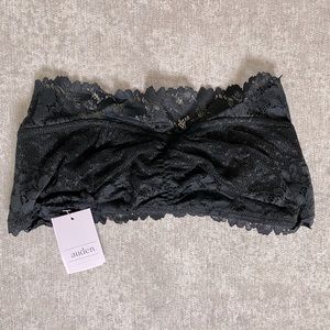 Black lace strapless bra/bandeau